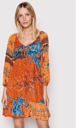Iconique Sukienka codzienna Aisha IC22 146 Pomarańczowy Regular Fit