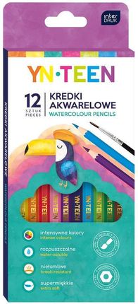 Interdruk Kredki 12Kol Akwarelowe 259233