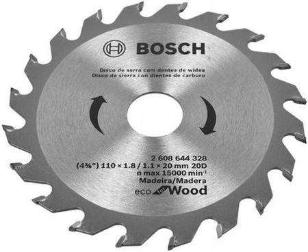 Bosch Tarcza pilarska do drewna 110x20mm 20z 2608644328