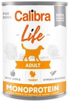 Calibra Life Monoprotein Turkey & Apples Indyk Jabłka 400G