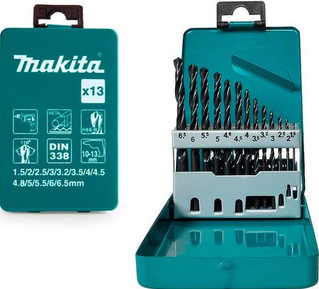 Makita D-54075 Zestaw Wierteł Do Metalu Hss-R 1,5-6,5mm, 13szt. D54075