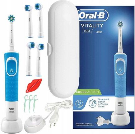 Oral-B Szczoteczka Elektryczna Vitally 100 Niebieska + Dodatki