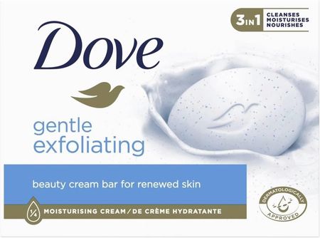 Dove Delikatnie Złuszczające Mydło W Kostce 3In1  Gentle Exfoliating 90G 