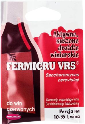Biowin Drożdże aktywne FERMICRU VR5 wina czerwone