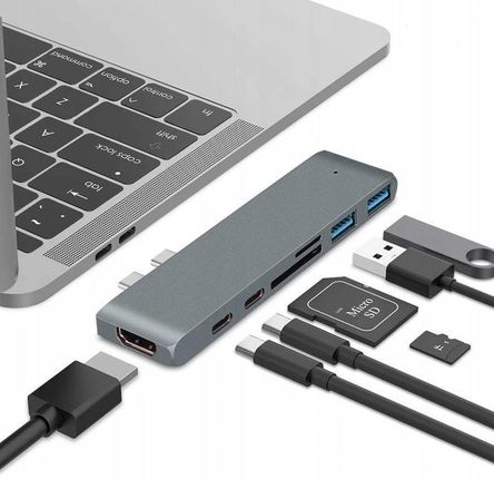 Adapter 7w1 HUB USB-C HDMI SD Macbook Pro / Air