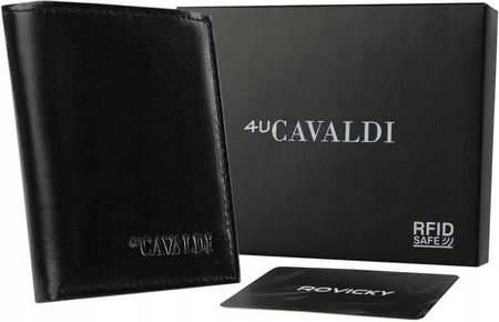 Portfel skórzany Cavaldi czarny 0800-BS-RFID Black
