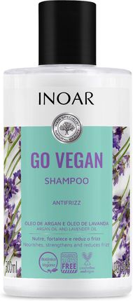 Inoar Go Vegan Szampon Antifrizz Bez Składników Pochodzenia Zwierzęcego Zapobiegający Puszeniu Się Włosów 300 ml