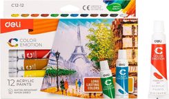 Zdjęcie Deli Farby Akrylowe C12 12 Kolorów 12Ml/Tuba - Radomyśl Wielki