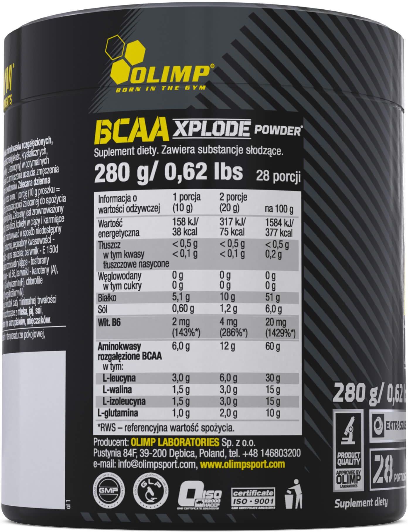 Olimp Bcaa Xplode Powder 280G Cytryna BCAA ceny i opinie Ceneo.pl