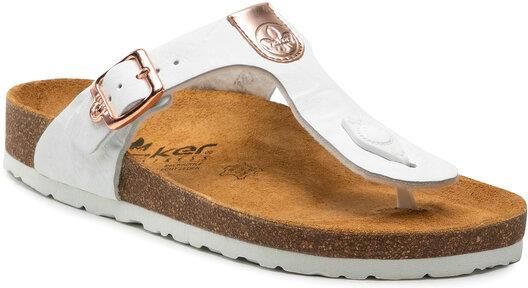 Rieker Japonki V8391-80 Biały - Ceny i opinie - Ceneo.pl