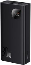 BASEUS 10000mAh 30W 2 x USB / 1x USB Typ C QC Czarny