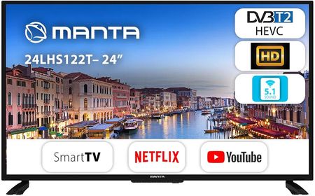 Telewizor LED MANTA 24LHS122T HD 24 cale HD Ready