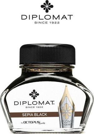 Diplomat Atrament do piór wiecznych DIPLOMAT, w kałamarzu, 30 ml, czarny sepia