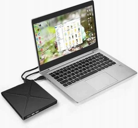 【C】DVD Przenośny zewnętrzny napęd DVD-CD RW HUB USB-C USB 3.0 Zenwire 4w1