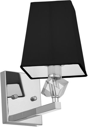 Lumina Deco LAMPA ŚCIENNA KINKIET CZARNOCHROMOWANY MONTERO W1 (LDW12491CHR+BK)