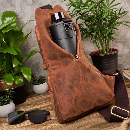 SKÓRZANY MŁODZIEŻOWY PLECAK VINTAGE PAOLO PERUZZI T-38-LB - zdjęcie 5