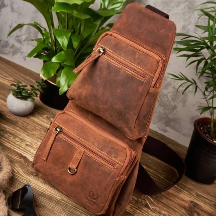 SKÓRZANY MŁODZIEŻOWY PLECAK VINTAGE PAOLO PERUZZI T-38-LB - zdjęcie 3