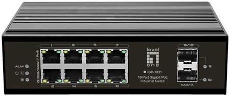 Levelone Switch 10Port Gigabit Poe Din-Rail -40°C To 75°C - 1 Gbps (IGP1031)