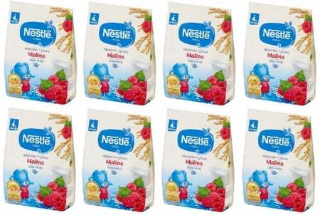 Nestle Kaszka mleczno-ryżowa Malina dla niemowląt po 4 Miesiącu 8x230g