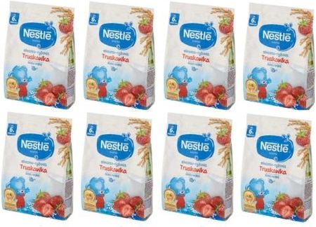 Nestle Kaszka mleczno-ryżowa Truskawka dla niemowląt po 6 Miesiącu 8x230g