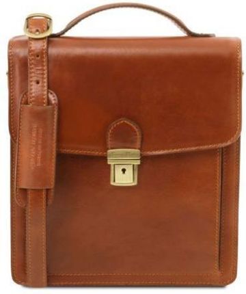 Tuscany Leather David - skórzana torba męska na ramię - rozmiar S , kolor miodowy TL141425