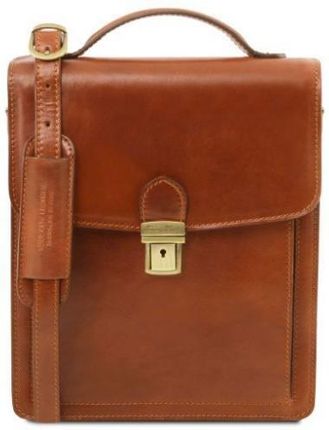 Tuscany Leather David - skórzana torba męska na ramię - rozmiar L , kolor miodowy TL141424