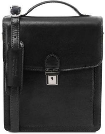 Tuscany Leather David - skórzana torba męska na ramię - rozmiar L , kolor czarny TL141424