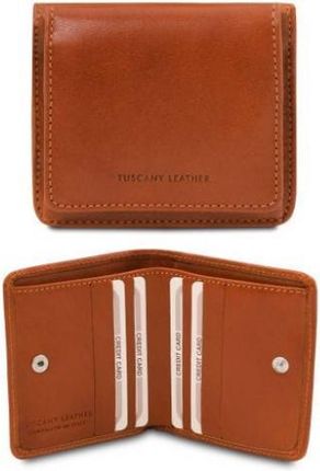 Tuscany Leather - skórzany portfel męski z kieszenią na monety, kolor miodowy TL142059