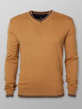 Zdjęcie Brązowy Sweter Z Granatowymi Kontrastami - Dąbrowa Górnicza