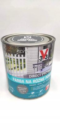 V33 Direct Protect Farba Na Różne Powierzchnie Metaliczny Antracyt 0,75l