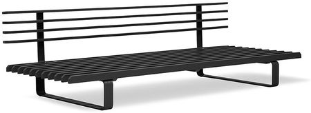HK Living - aluminiowa sofa zewnętrzna Czarna MZM4987