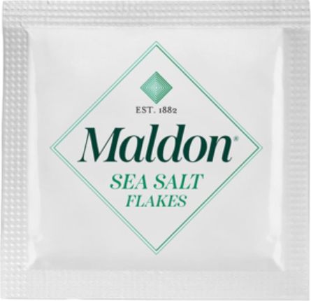 Sól Maldon w saszetce 1g.  Sea salt sachet 1g.