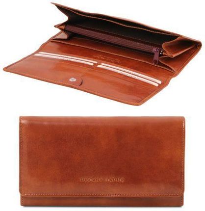 Tuscany Leather Ekskluzywny skórzany portfel dla kobiet , kolor brązowy TL140787