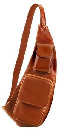 Tuscany Leather Stylowa saszetka na ramię dla mężczyzn , kolor miodowy TL141352