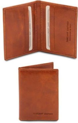 Tuscany Leather - ekskluzywne skórzane etui na karty kredytowe, kolor miodowy TL142063