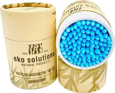 Eko Solutions Zestaw: 2X Patyczki Do Uszu Niebieskie Po 100Szt