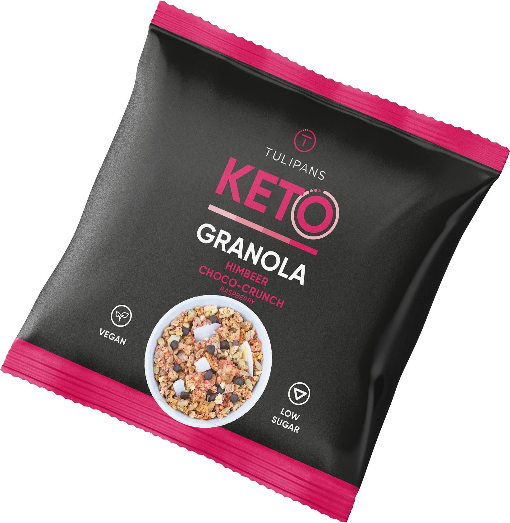 Tulipans Keto Granola Porcja W Torebce Raspberry Choco Crunch Ceny i