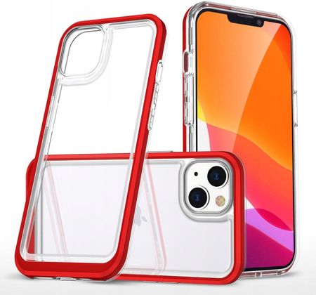 Clear 3in1 etui do iPhone 13 mini żelowy czerwony (26f1bbf7-184d-4b96-8cf7-2e76cdf691aa)