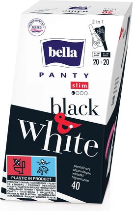 Bella WKLADKI BELLA PANTY SLIM BLACK&WHITE 40SzT