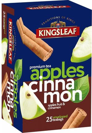 Kingsleaf Apple & Cinnamon Napar Owocowy Herbata Susz Jabłko Cynamon Ekspresowa 20 x 1,8g Bez Kofeiny I Cukru
