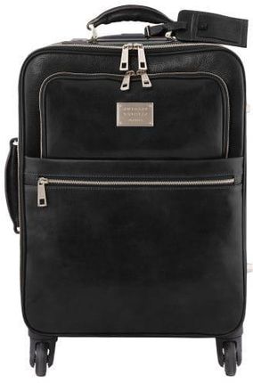 Tuscany Leather TL Voyager - skórzana walizka podróżna na 4 kółkach , kolor czarny TL141911