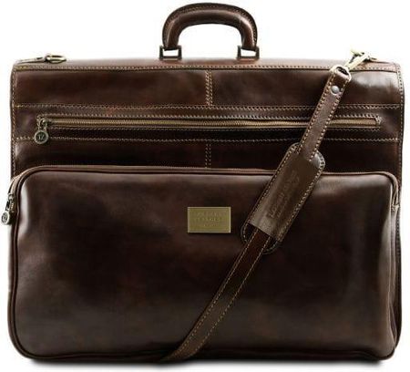 Tuscany Leather Papeete - skórzana torba podróżna do garnituru , kolor ciemny brąz TL3056