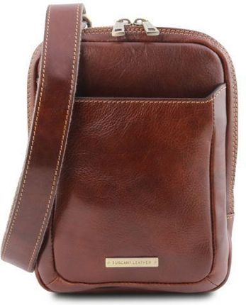 Tuscany Leather Mark - skórzana torba na ramię , kolor brązowy TL141914