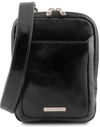 Tuscany Leather Mark - skórzana torba na ramię , kolor czarny TL141914