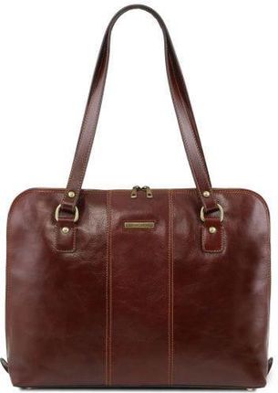 Tuscany Leather Rovenna - ekskluzywna torba biznesowa dla kobiet , kolor brązowy TL141795