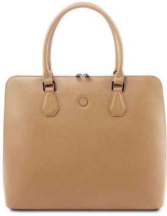 Tuscany Leather Magnolia - Zgrabna torba biznesowa dla kobiet , kolor szampanowy TL141809