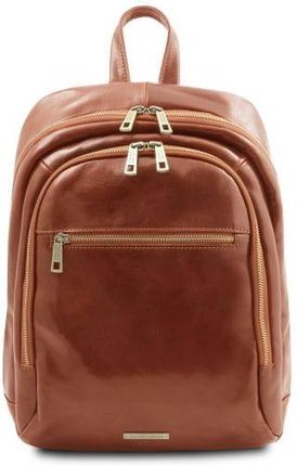 Tuscany Leather Perth - skórzany plecak z 2 przegrodami, kolor miodowy TL142049