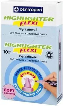 Centropen Zakreślacz Flexi Soft 8542 Żółty Pastel 10Szt