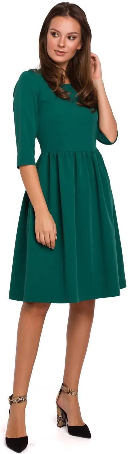 K010 Sukienka rozkloszowana - zielona (Kolor zielony, Rozmiar XL (42)) -  Ceny i opinie 