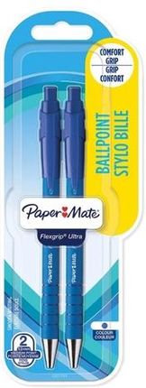 Paper Mate Długopis Automatyczny Paper-Mate Flexgrip Ultra Niebieski Blister 2 Sztuki